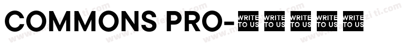 COMMONS PRO字体转换